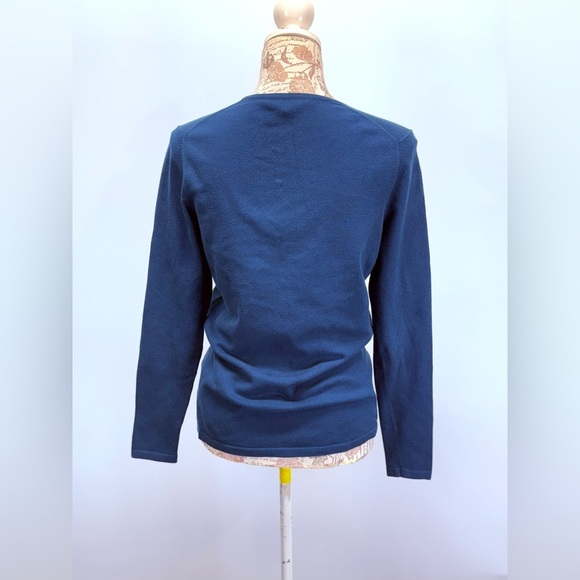 BELFORD Blue crew neck knit sweater size M - Picture 6 of 12